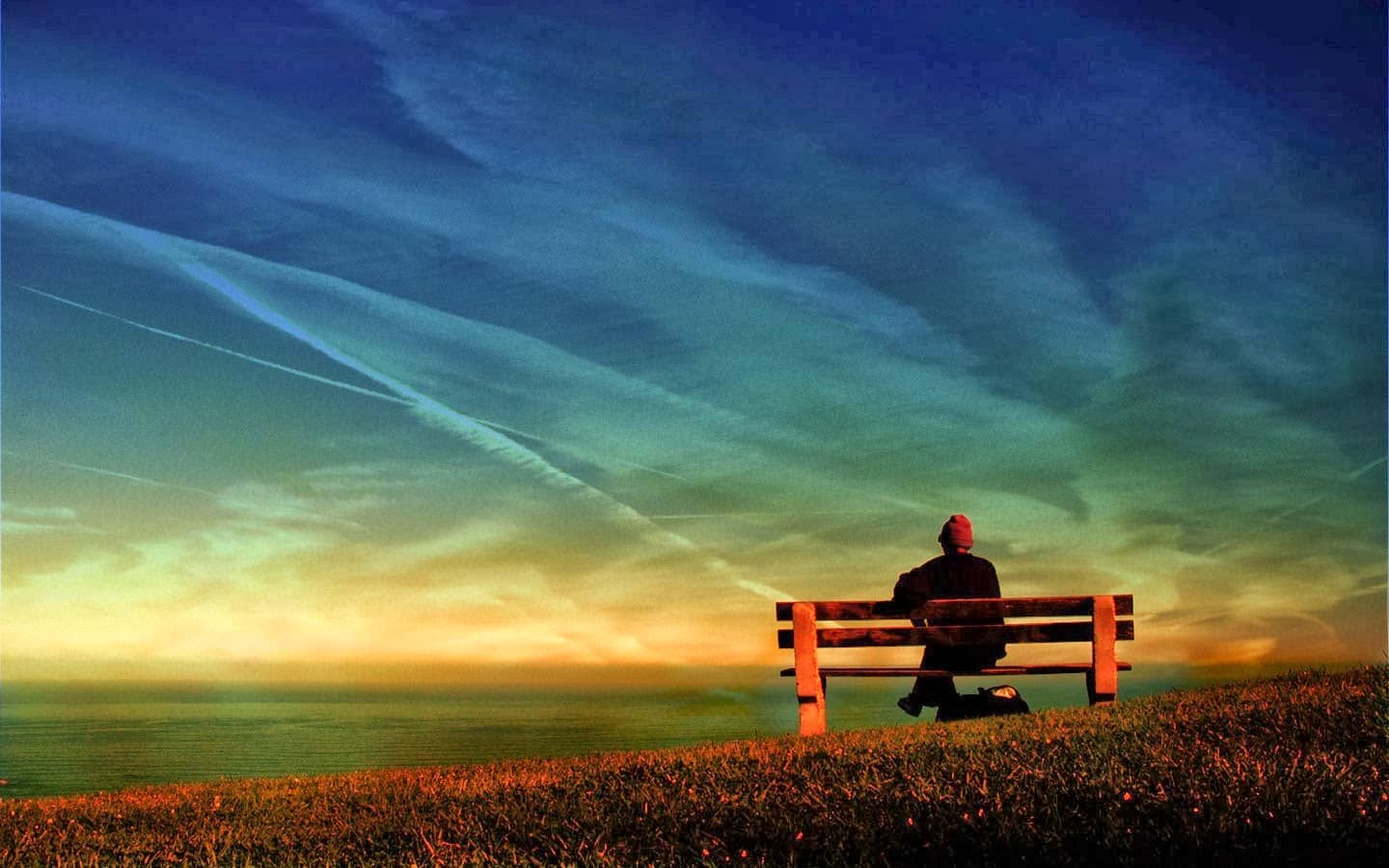 Man-on-bench